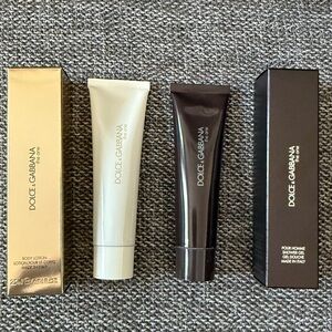 Dolce & Gabbana The One Gold Bath & Body Set of 2 Miniatures New Authentic